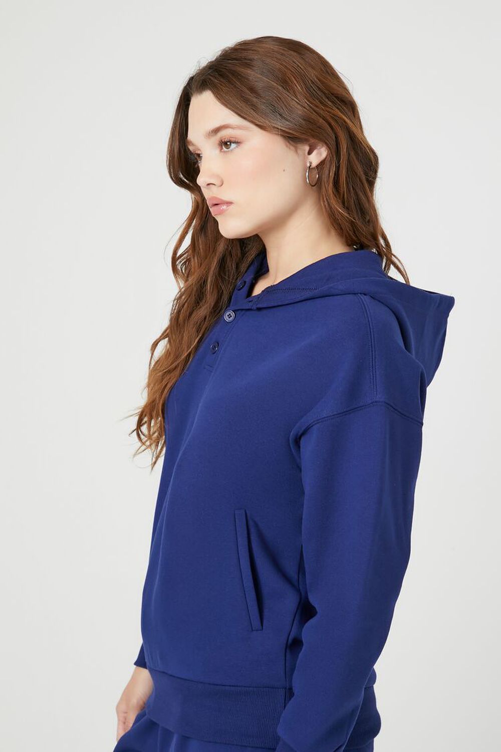 Drop-Sleeve Fleece Hoodie